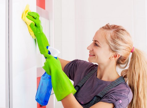 Living room sofa cleaning with fresh upholstery care