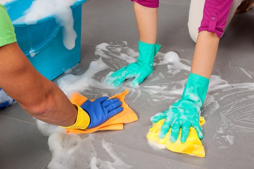 Detailed move out cleaning of a bathroom sink and mirror