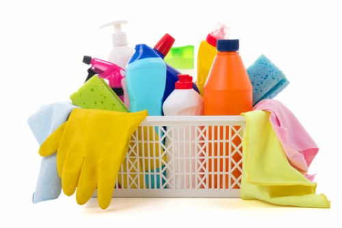 Vacuuming and mopping floors in a new home