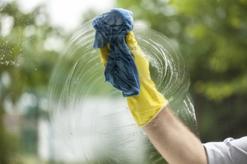 Spot cleaning a mattress stain with a cloth